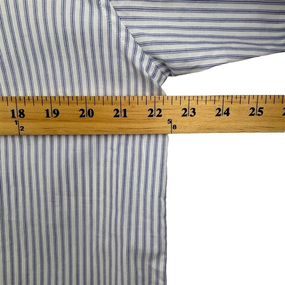 J.McLaughlin Flannery Striped Blouse Size L Contemporary Office Cotton - Picture 11 of 13